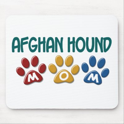 AFGHAN HOUND MOM Paw Print by poochloverstuff