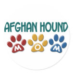 AFGHAN HOUND MOM Paw Print Stickers