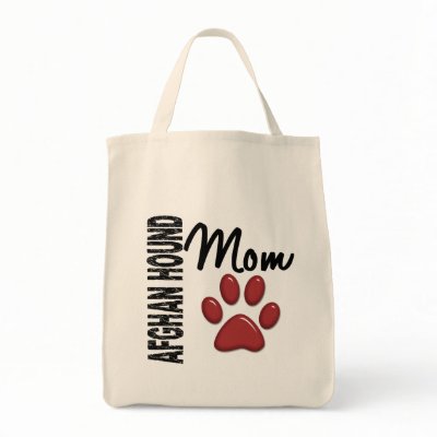 Afghan Hound Mum 2 Tote Bag by poochloverstuff