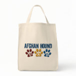 AFGHAN HOUND Paw Print Dad Canvas Bags