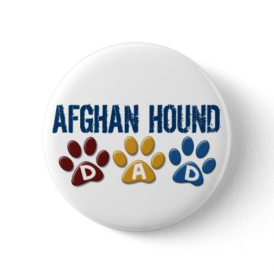 AFGHAN HOUND Paw Print Dad by poochloverstuff