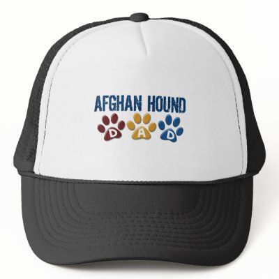 AFGHAN HOUND Paw Print Dad by poochloverstuff