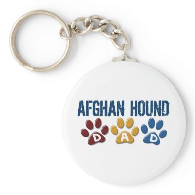 AFGHAN HOUND Paw Print Dad by poochloverstuff