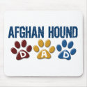 AFGHAN HOUND Paw Print Dad mousepads