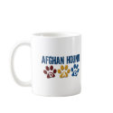 AFGHAN HOUND Paw Print Dad mugs