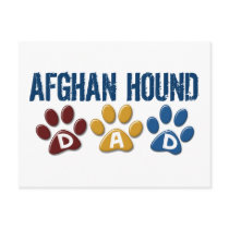 AFGHAN HOUND Paw Print Dad