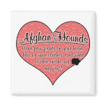 Afghan Hound Paw Prints Dog Humour Magnets