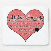 Afghan Hound Paw Prints Dog Humour Mousemats