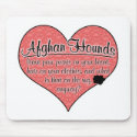 Afghan Hound Paw Prints Dog Humour mousepads