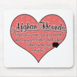 Afghan Hound Paw Prints Dog Humour mousepads