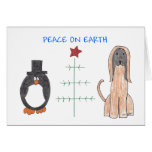 Afghan Hound Peace On Earth cards