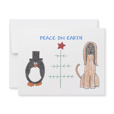 Afghan Hound Peace On Earth Personalized Invitations by giftsjustforuholiday