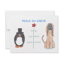 Afghan Hound Peace On Earth Personalized Invitations