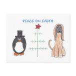 Afghan Hound Peace On Earth Post Cards