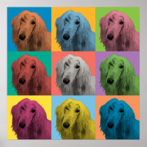 Afghan Hound Pop-Art Poster