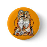 Afghan Hound Puppy Love Button