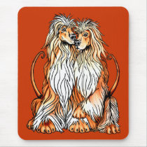 Afghan Hound Puppy Love Mouse Mats