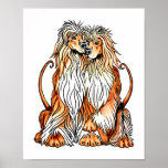 Afghan Hound Puppy Love Poster