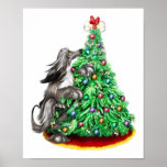 Afghan Hound Reach Goals Black Poster