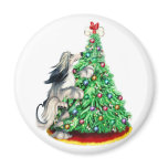 Afghan Hound Reach Goals Domino Blue Cream Magnet