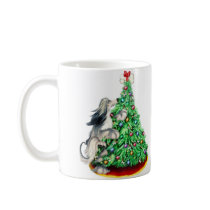 Afghan Hound Reach Goals Domino Blue Cream Coffee Mugs