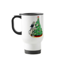 Afghan Hound Reach Goals Domino Blue Cream Mug