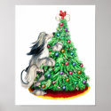 Afghan Hound Reach Goals Domino Blue Cream posters