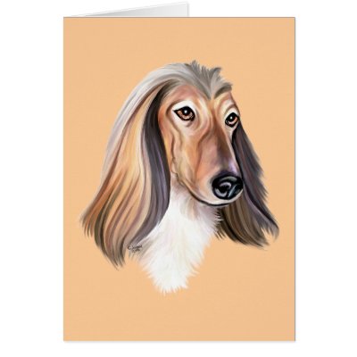 Afghan Hound Red HS Greeting Cards by DanesRUs