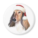 Afghan Hound Red Santa Magnets