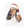 Afghan Hound Red Santa Postcard