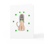 Afghan Hound Saint Patricks Day Greeting Card