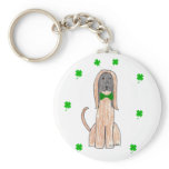 Afghan Hound Saint Patricks Day Key Chains