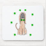 Afghan Hound Saint Patricks Day Mouse Pad