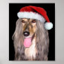 Afghan Hound Santa Claus Posters