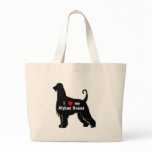 Afghan Hound Silhouette bags
