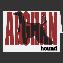 Afghan Hound Silhouette cards