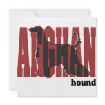Afghan Hound Silhouette Personalized Announcements