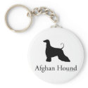 Afghan Hound Silhouette keychains