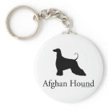 Afghan Hound Silhouette keychains