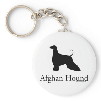 Afghan Hound Silhouette Keychain by handandpaw