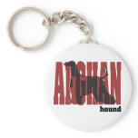 Afghan Hound Silhouette Keychain