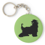 Afghan Hound Silhouette Key Chain