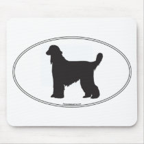 Afghan Hound Silhouette Mouse Pads