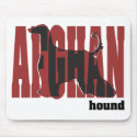 Afghan Hound Silhouette mousepads