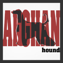Afghan Hound Silhouette invitations