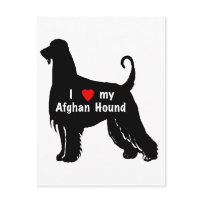 Afghan Hound Silhouette by AfghanBoutique