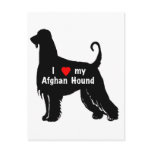 Afghan Hound Silhouette postcards