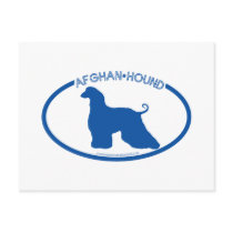 Afghan Hound Silhouette Postcard