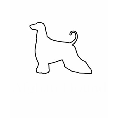 Afghan Hound Silhouette Tee Shirt by handandpaw