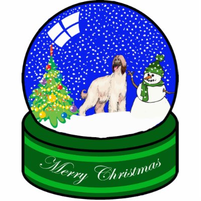 afghan hound snow globe photo cut outs by TheDogShop